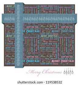 Christmas gift box with detailed design