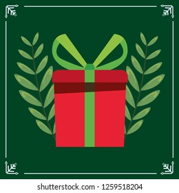 christmas gift box floral decoration