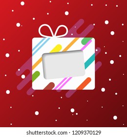 Christmas gift box Greetings. vector illustration