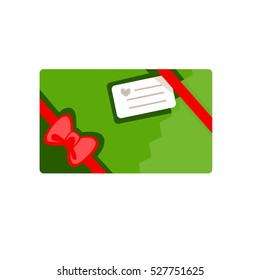 Christmas gift box for holiday. Vector Illustration.