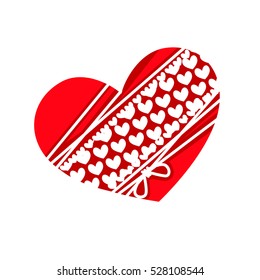 Christmas gift box for holiday. Vector Illustration.