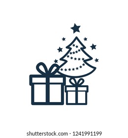 Christmas gift box icon
