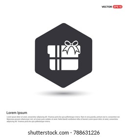 Christmas Gift Box Icon Background icon template