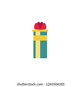 Christmas gift box icon. Gift decoration icon.