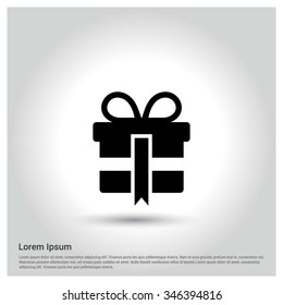 Christmas gift box icon. decorative Pictogram for Christmas. Flat Xmas Icons Christmas gift box icon. decorative Pictogram for Christmas. Flat Xmas Icons