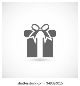 Christmas gift box icon. decorative Pictogram for Christmas. Flat Xmas Icons