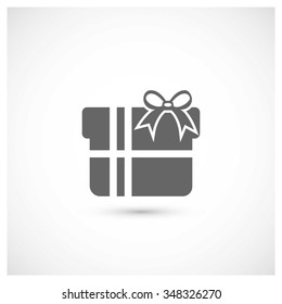 Christmas gift box icon. decorative Pictogram for Christmas. Flat Xmas Icons