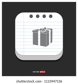 Christmas Gift Box Icon - Free vector icon