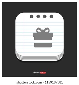 Christmas Gift Box Icon - Free vector icon