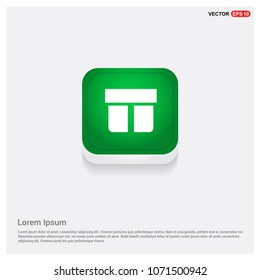 Christmas Gift Box Icon Green Web Button