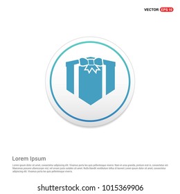 Christmas Gift Box Icon Hexa White Background icon template