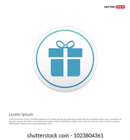 Christmas Gift Box Icon Hexa White Background icon template