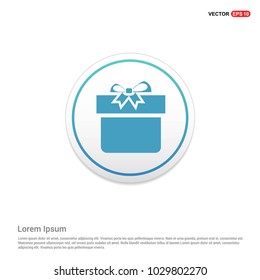 Christmas Gift Box Icon Hexa White Background icon template