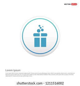Christmas Gift Box Icon Hexa White Background icon template - Free vector icon