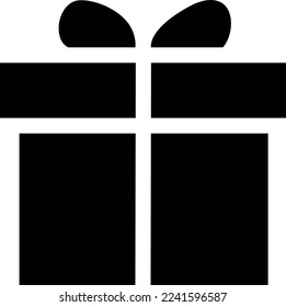 Christmas Gift box icon isolated on white background. Present pictogram. Symbol of Happy New Year