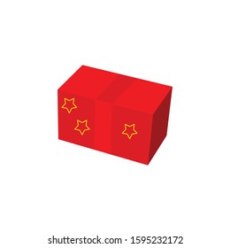 Christmas gift box icon New year vector illustration