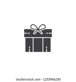 Christmas gift box icon vector