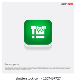 Christmas Gift Box IconGreen Web Button - Free vector icon