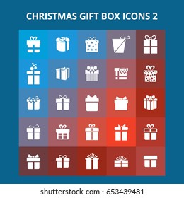 Christmas Gift Box Icons