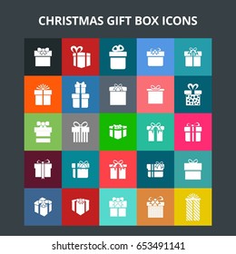 Christmas Gift Box Icons