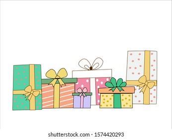 Christmas Gift Box Icons, special gift, present  on white background.