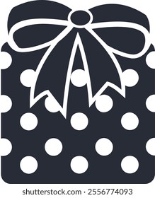 Christmas gift box isolated on transparent background. Vector illustration