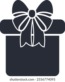 Christmas gift box isolated on transparent background. Vector illustration