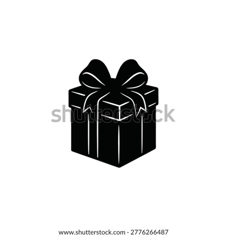 Christmas Gift Box With Ribbon Bow