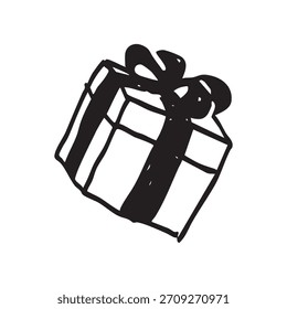Christmas gift box sketch element