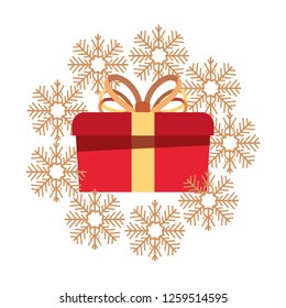 christmas gift box snowflake decoration