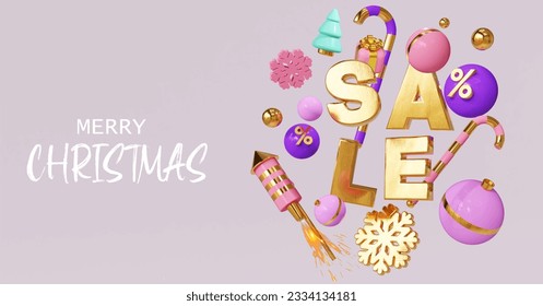 christmas gift box tree 2024 3d render vector 