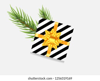 Christmas Gift Box Vector.