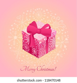 Christmas gift box. vector design element.