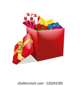 Christmas gift box vector illustration