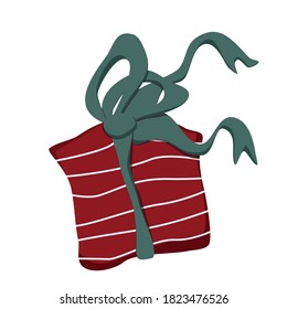 Ilustración vectorial de caja de regalo de Navidad para su diseño