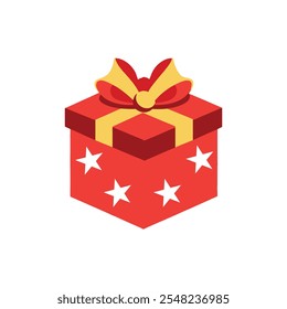 ilustração vetor caixa de presente de Natal