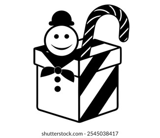 Christmas gift box vector isolated on transparent background