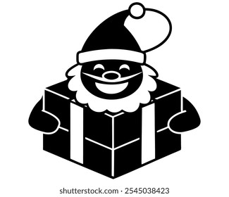 Christmas gift box vector isolated on transparent background
