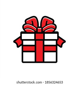 Christmas Gift caja un icono negro.
Cajas de regalo, icono de presentación