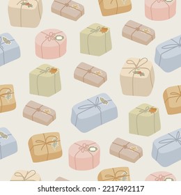 Cajas de regalo de Navidad Patrón boho sin inconvenientes