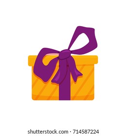 Christmas gift boxes illustration set.  Isolated on white background vector colorful cartoon flat elements. Merry Christmas and a happy New Year design of cards, posters, banners