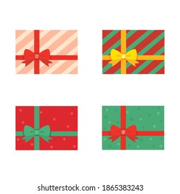 Cajas de regalo de Navidad con conjunto de cintas