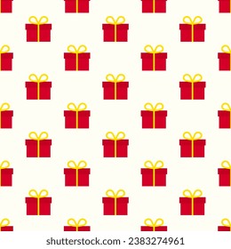 Christmas gift boxes seamless pattern, seamless pattern with gifts in flat style for design, textile, wrapping paper, covers etc. EPS 10 vector illustration.