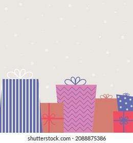 christmas gift boxes in trending color. very peri