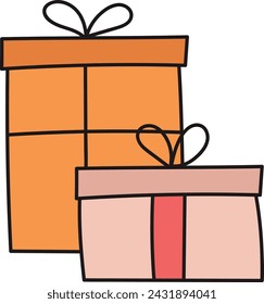 Christmas Gift Boxes Vector Illustration