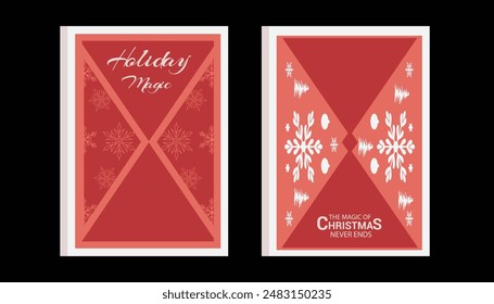 Paquete de tarjeta de regalo de Navidad con copo de nieve y bola de Navidad.