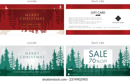 Christmas gift card design template 62.
gift card design template.
It is a template that can be freely customized as a gift card.