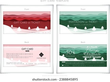 plantilla de diseño de tarjetas de regalo de Navidad 71
