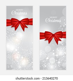 Christmas Gift Card Set Vector Illustration EPS10 