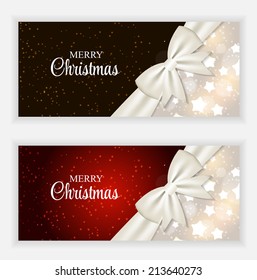 Christmas Gift Card Set Vector Illustration